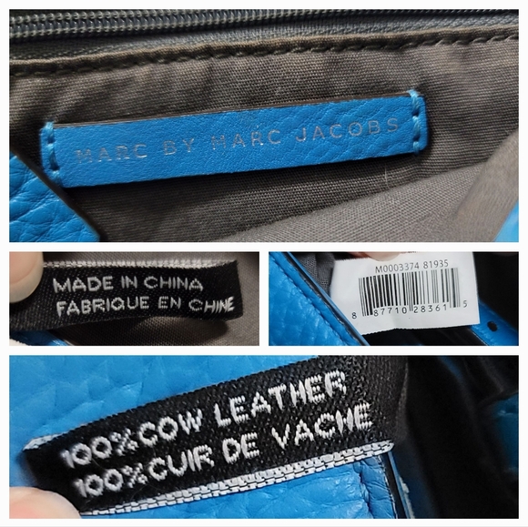 Marc by Marc Jacobs Vibrant Aquamarine Half Pipe Annabel Crossbody Shoulder Bag - Picture 5 of 16